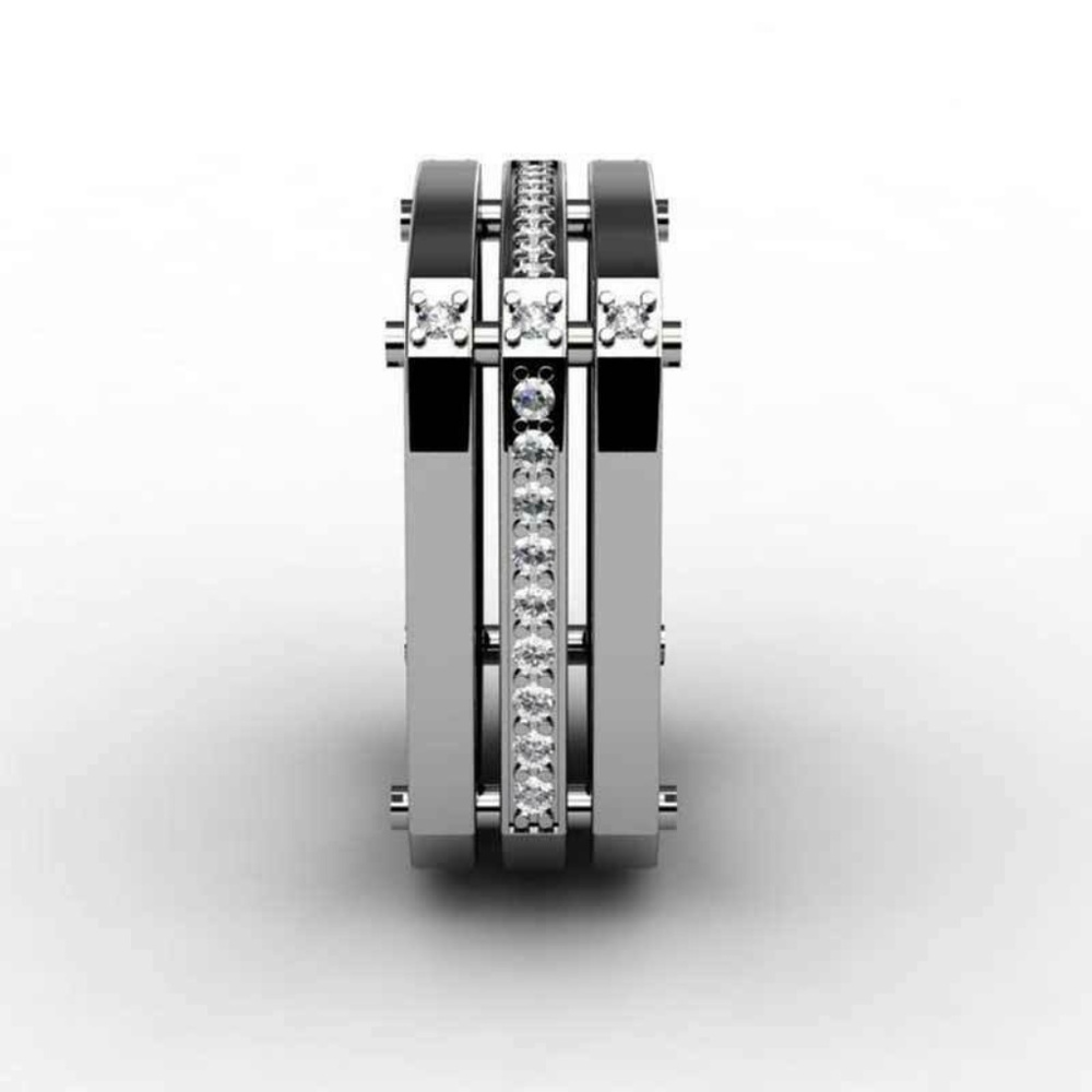 Luxury 925 Silver White Sapphire Ring New - Picture 3 of 6